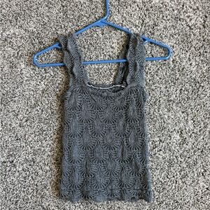 FP Movement by Free People Gray Textured Tank Top